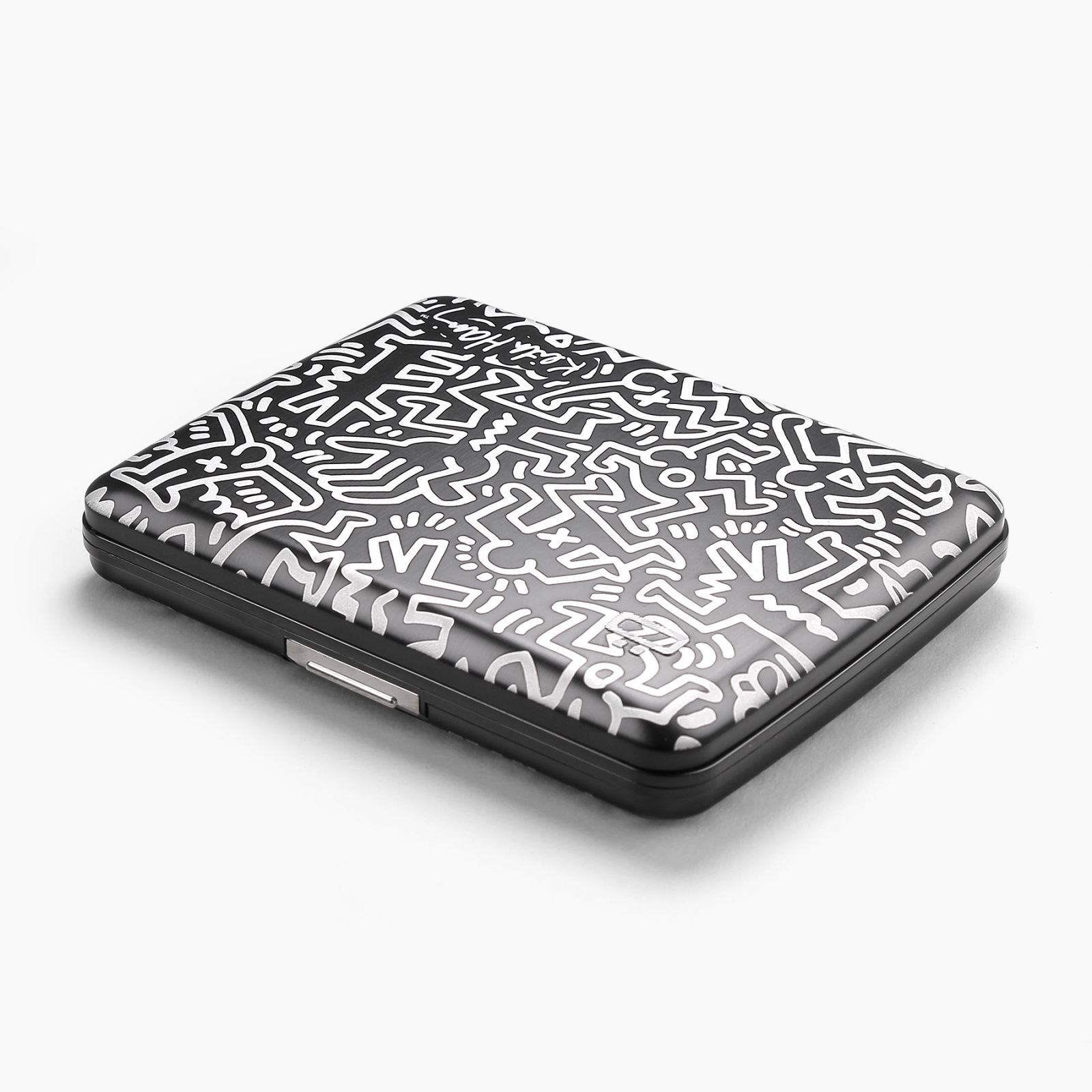 OGON Aluminum Wallet Smart Case V2.0 Large - Keith Haring White